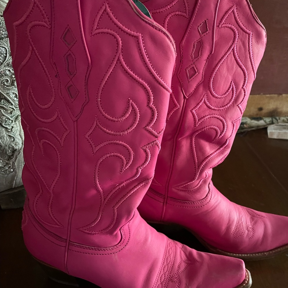 Corral Pink Western Cowboy Boots